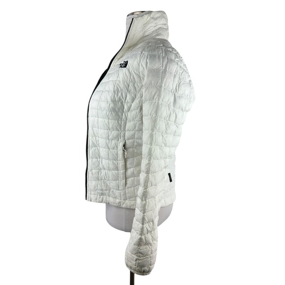 The North Face ThermoBall Jacket Womens Size XS White Full Zip Light Puffer Coat - Picture 6 of 13